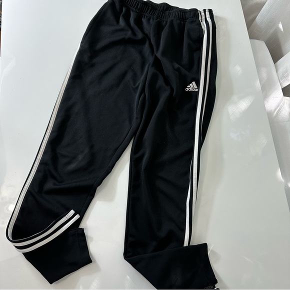 ADIDAS track Pants BLACK WHITE SPORTSWEAR JOGGERS exercise wear athletic wear S - Picture 9 of 9